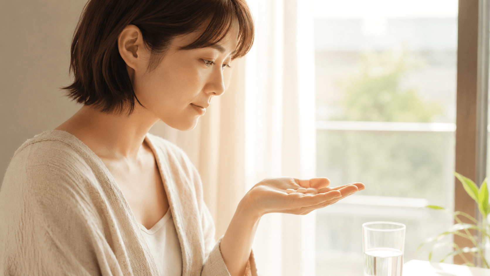飲む日焼け止め 効かない 原因 30代女性がサプリを手に取る朝の風景